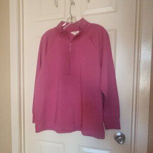 Fleece 3/4 zip sweatshirt